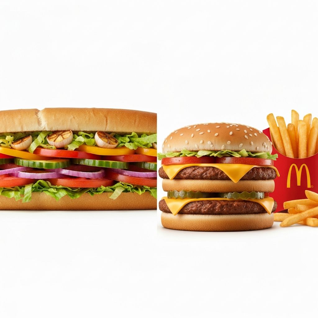 Subway sandwich compared to McDonald's burger - which would you choose for life?