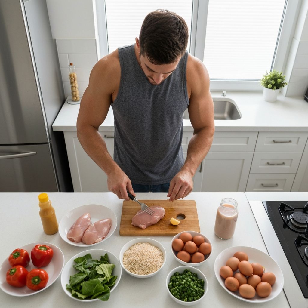 High-protein meal prep for healthy weight gain